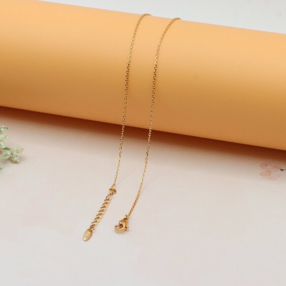 Angel Charm Rose Gold Necklace with Sparkling Centerpiece, XPNL0230 - Picture 12 of 13